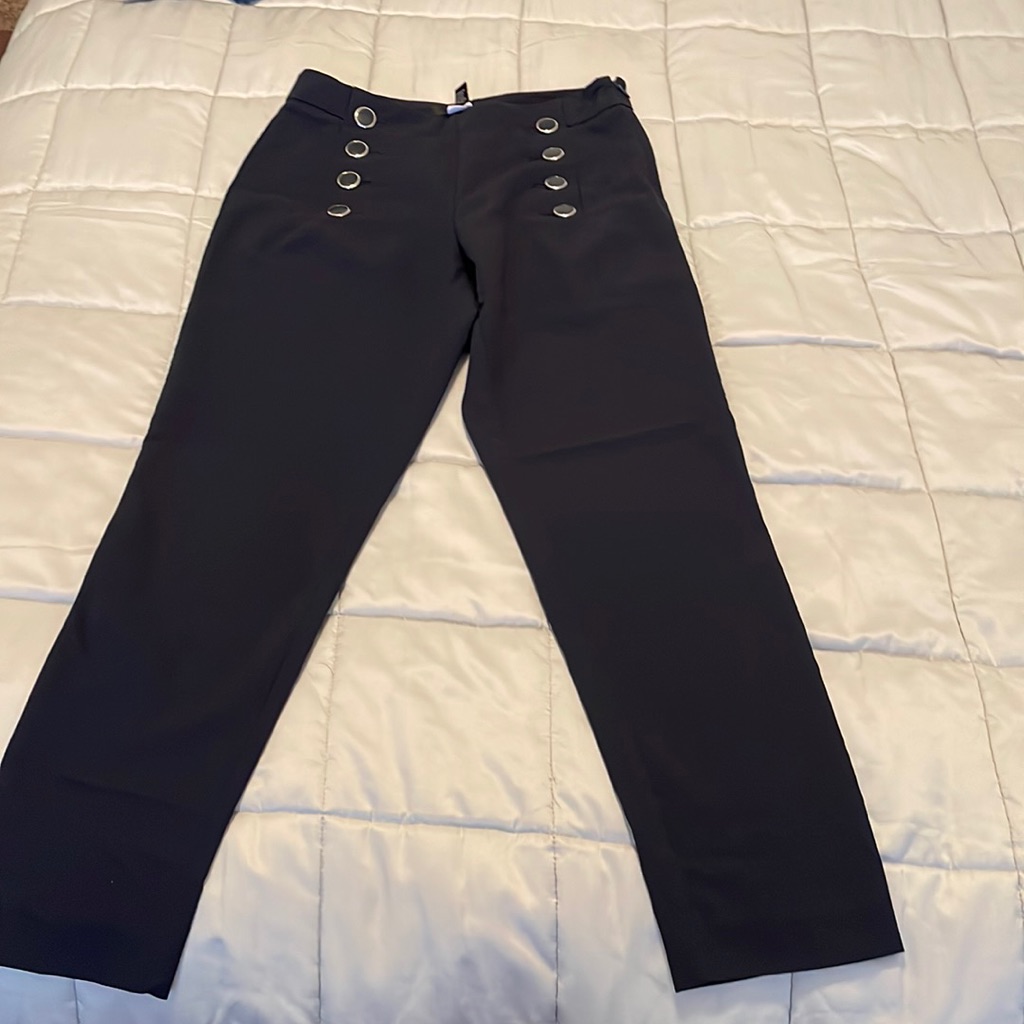 Navy Button Pants